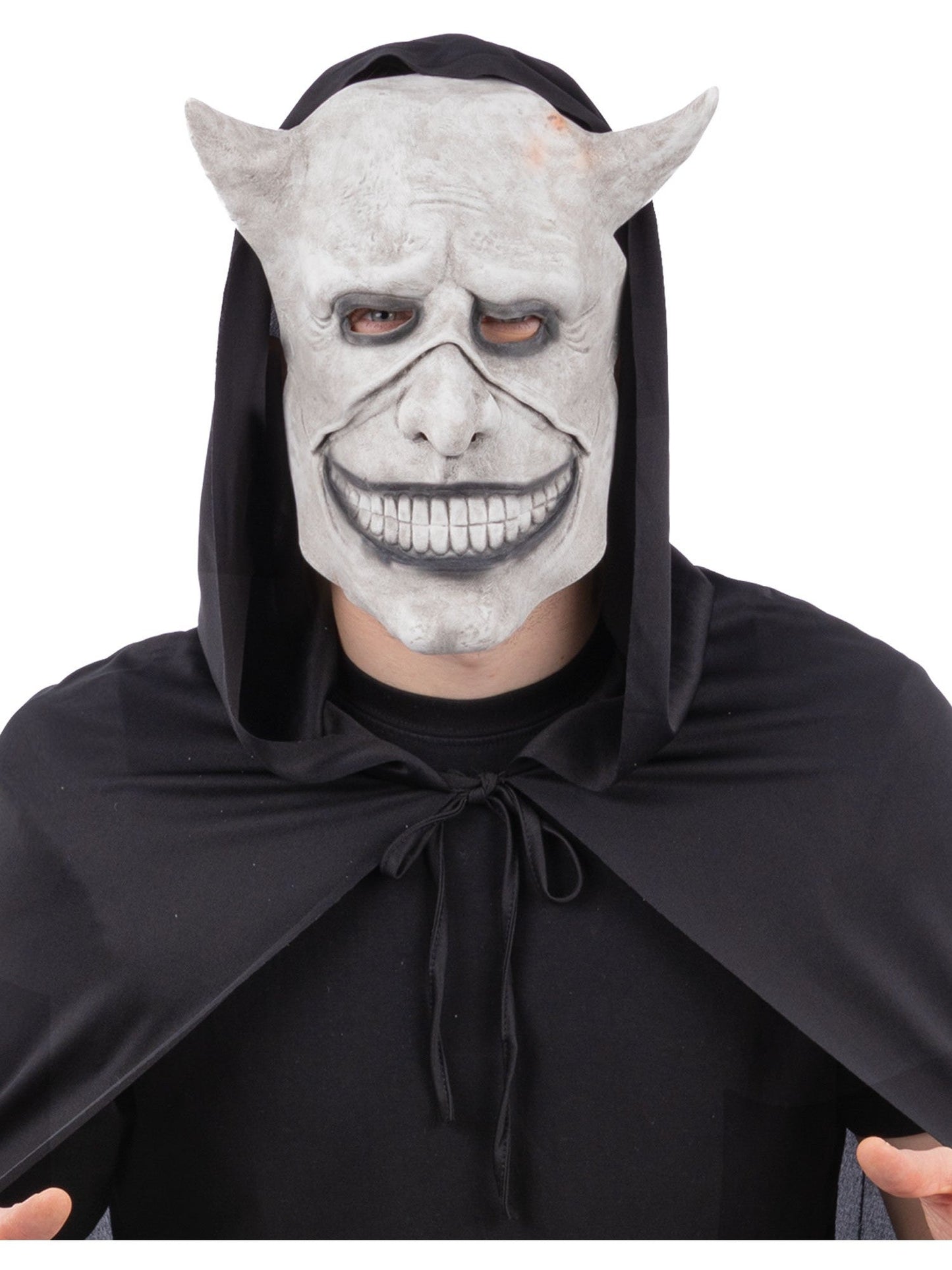 Smiling Devil Latex Mask Adults Halloween Mask Mens Ladies Scary Demon