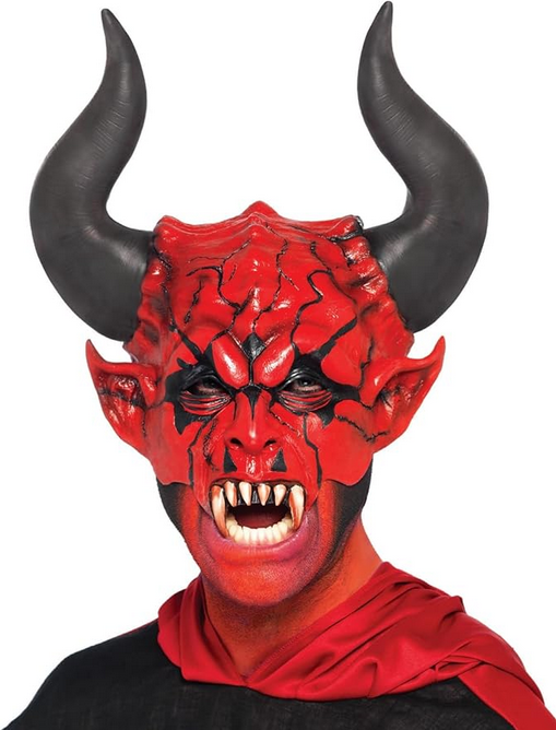 Devil Mask Adults Halloween Devil Lord Fancy Dress Mask Mens Latex