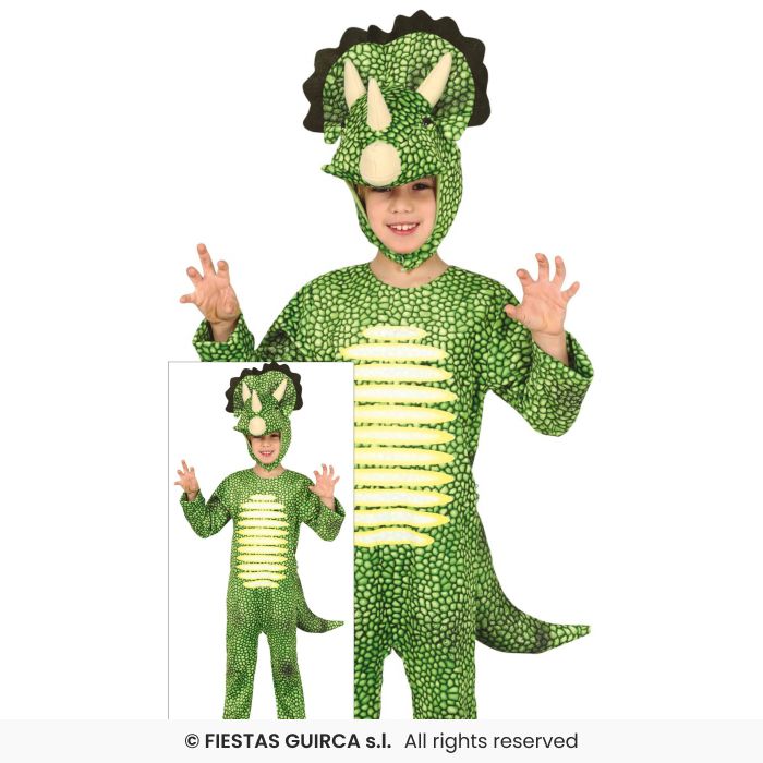 Triceratops Lizard Costume Book Day Animal Fancy Dress Outfit Boys Girls Age 3-12