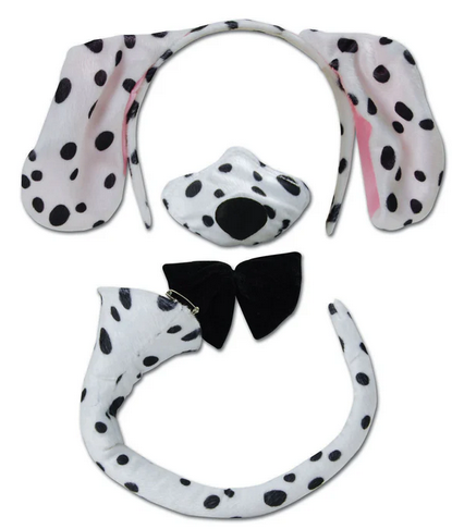 Deluxe Dalmation Set Childrens Fancy Dress Nose Book Day Accessory Boys Girls