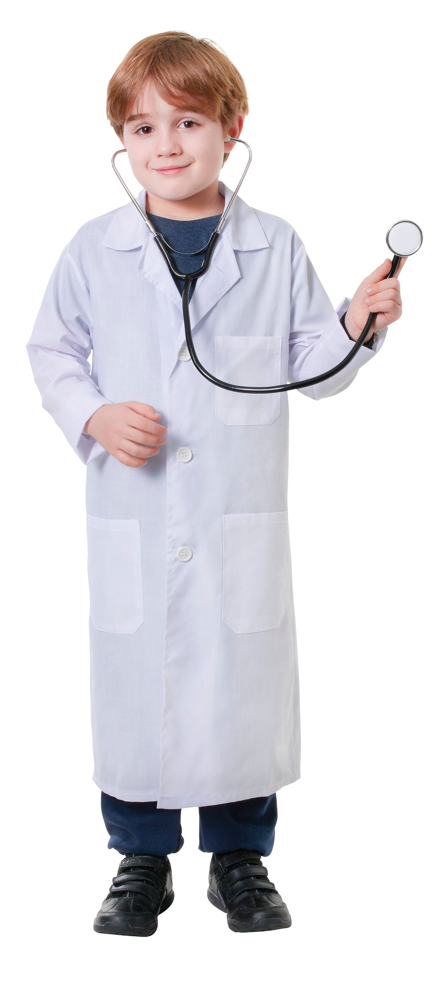 Childrens Doctors Lab Coat Fancy Dress Costume Outfit Boys Girls Kids Childs