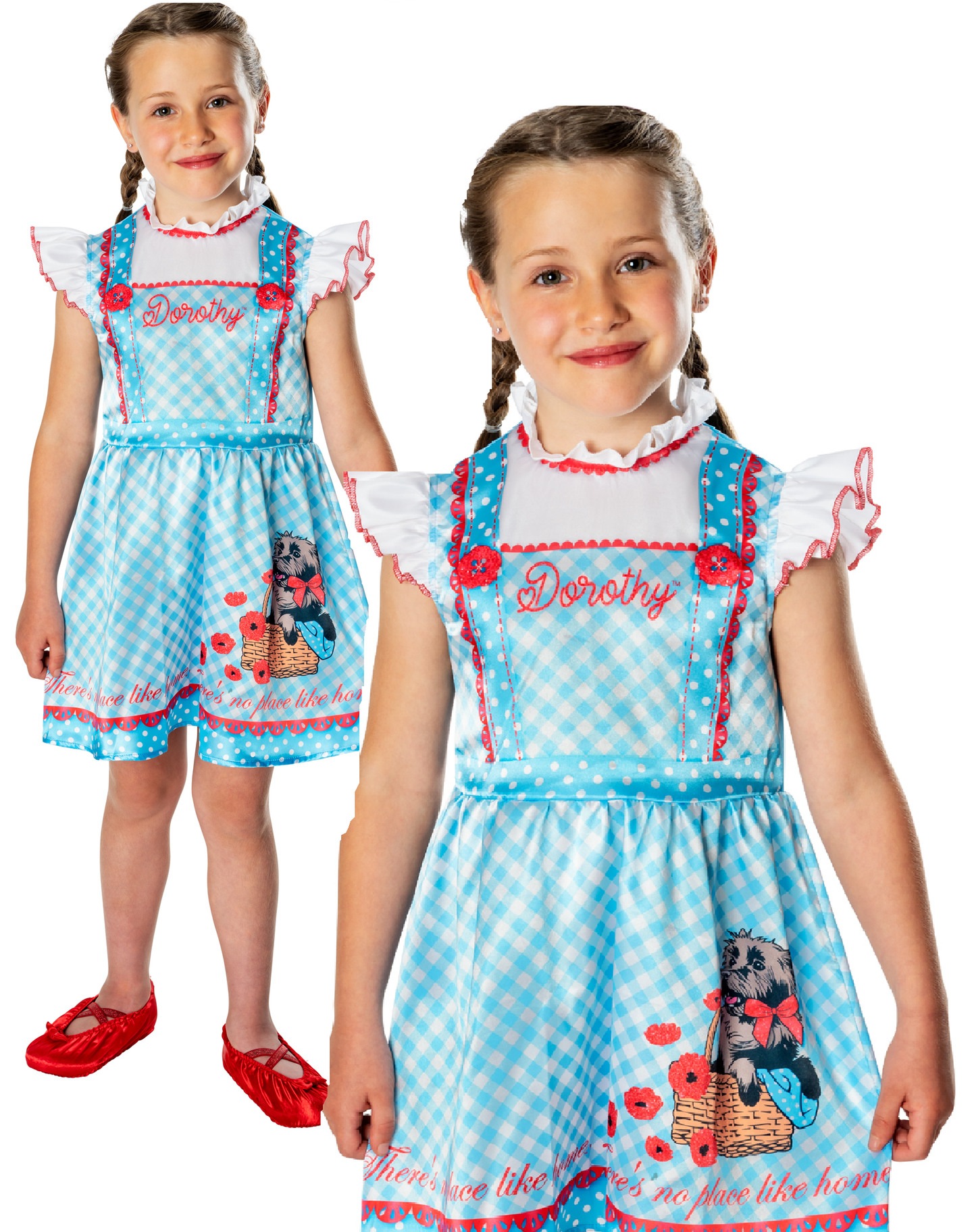 Wizard of Oz Official Girls Dorothy Fancy Dress Costume Book Day Kids Outfit Fairytale