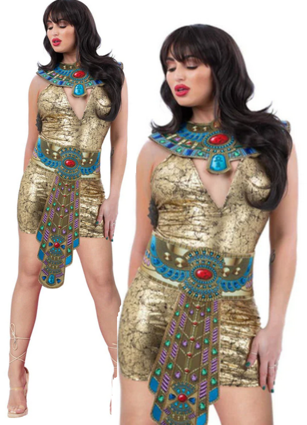 Ladies Egyptian Cleopatra Sexy Anicent Egypt Fancy Dress Outfit UK 4-18