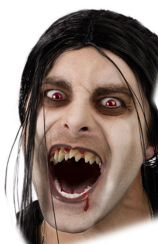 Double Fang Big Bubba Dentures Adults Vampire Fake Teeth Halloween Fancy Dress