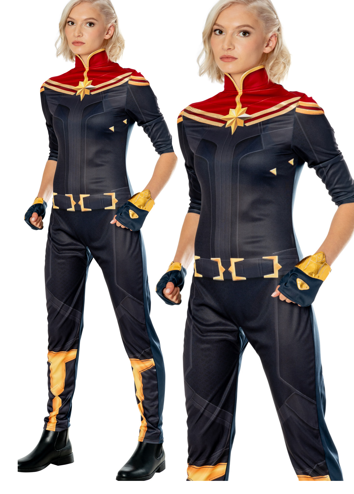 Captain Marvel Adults Superhero Licensed Fancy Dress Costume Ladies Outfit
