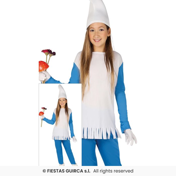 Little Blue Dwarf Girls Kids Childrens Fairytale Book Day Fancy Dress Costume Age 3-12