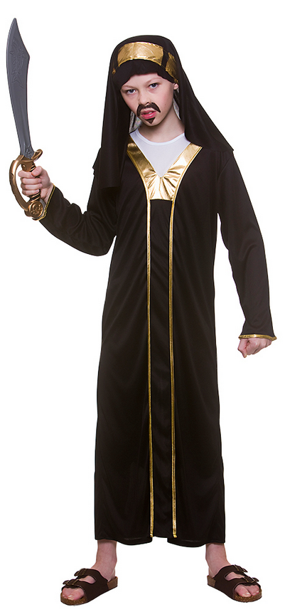 Boys Sultan Costume Childs Arabian Fancy Dress Arab Book Day Outfit Kids
