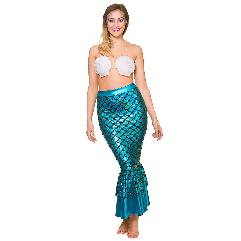 Adult Mermaid Skirt Ariel Lady Princess Fancy Dress Costume UK Sizes 6-16