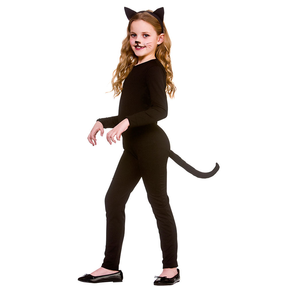 Black Cat Costume Child Animal Halloween Fancy Dress Kids Book Week Outfit Girls