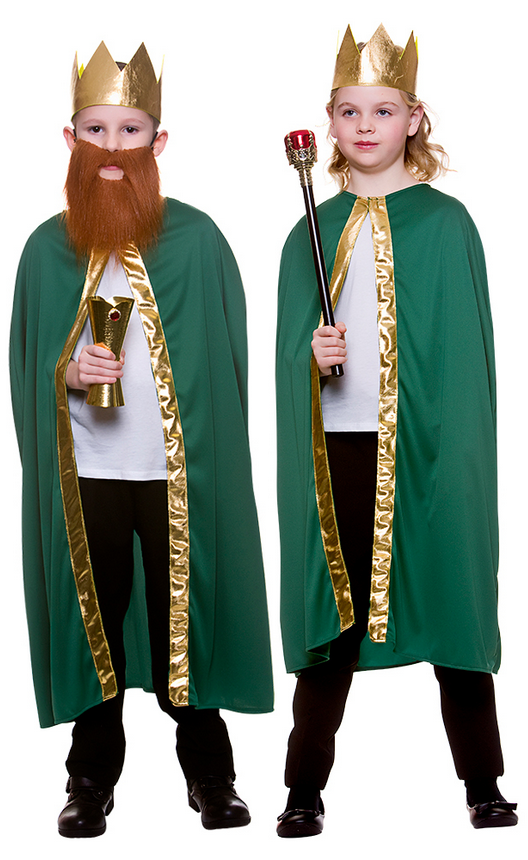 Kids Nativity Play Robe Wiseman Wise Men Christmas Play Boys Girls + Crown