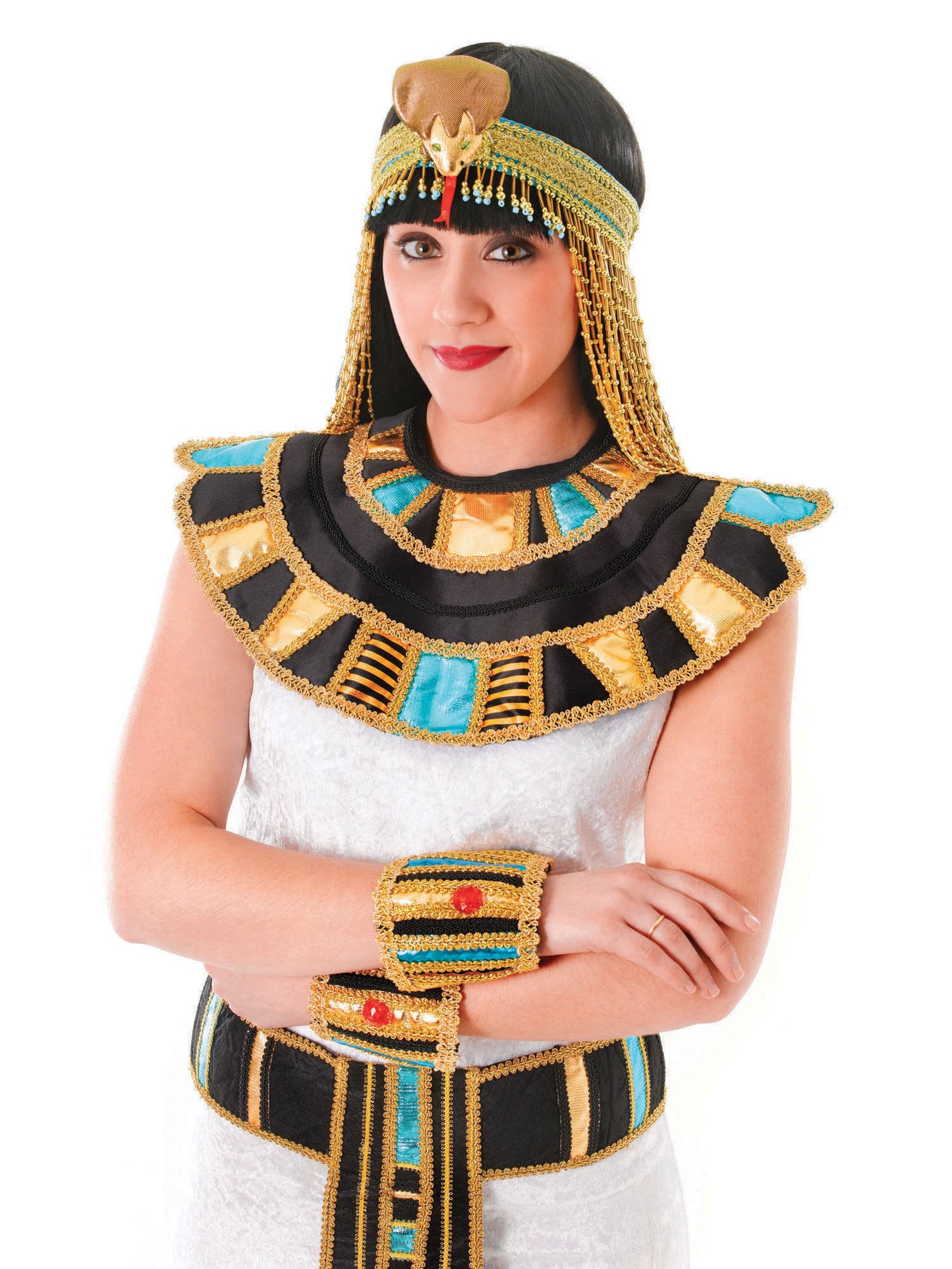 Egyptian Collar Adults Pharoh Mens Ladies Fancy Dress Costume Accessory Gold Collar