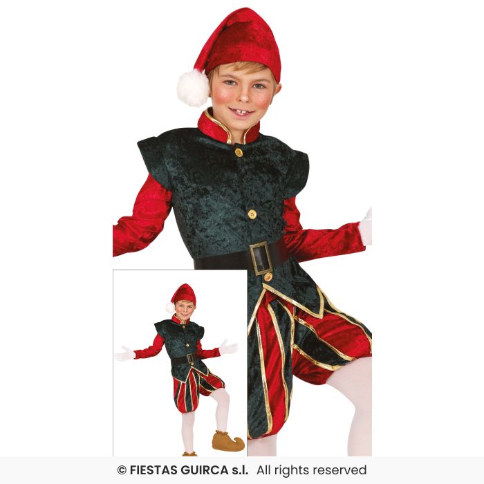 Black Elf Costume Santas Helper Nativity Play Kids Christmas Fancy Dress Age 3-12
