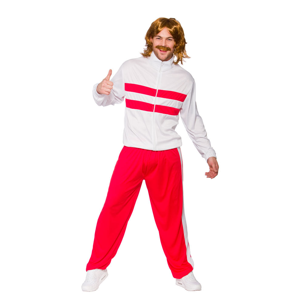 Scouser Tracksuit Mens Fancy Dress 1980s Retro Shell Suit 80s Adult Costume