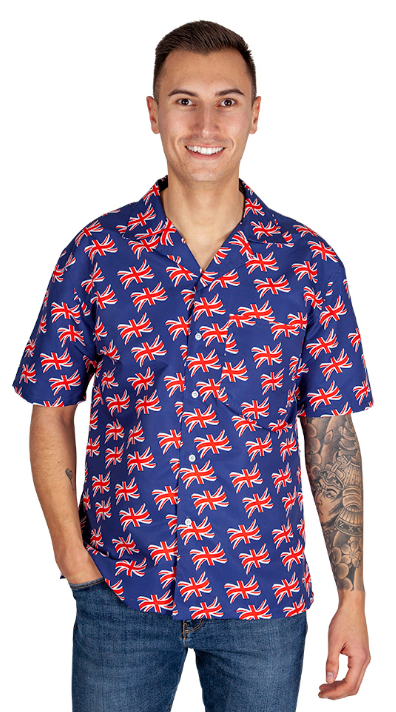 Union Jack Shirt Olympics Fancy Dress Accessory Great Britain Mens Flag Top