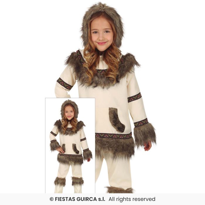 Eskimo Kids Fancy Dress Costume Arctic Girl National Dress Outfit Age 3-12