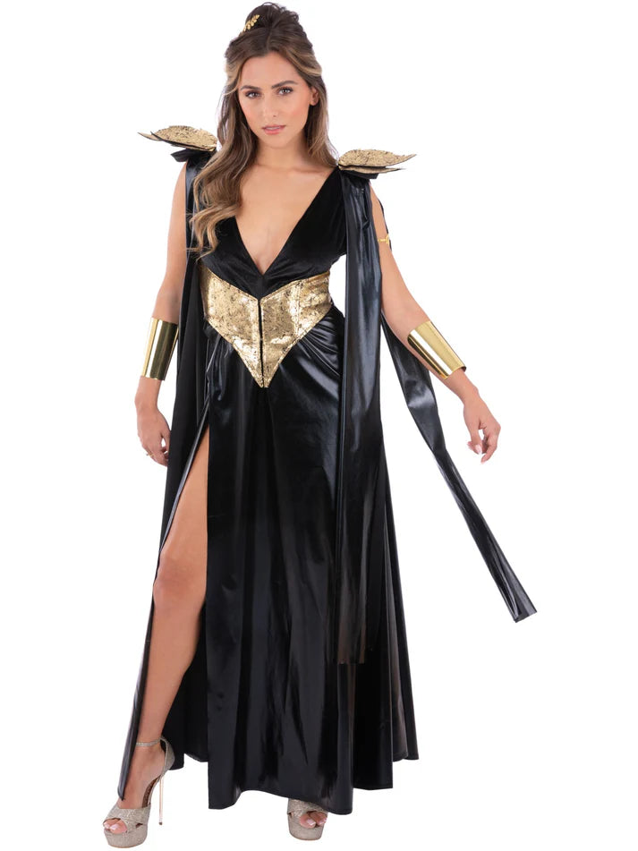 Fever Evil Queen Ladies Gothic Halloween Fancy Dress Costume Gladiator UK 4-14