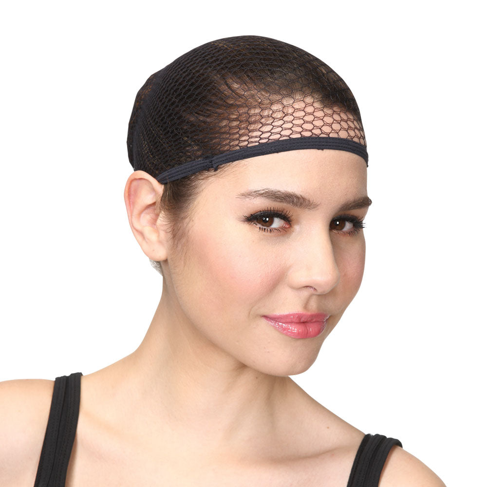 Wig Cap Mens Ladies Mesh Hair Holder For Wigs Fancy Dress Accessory Black