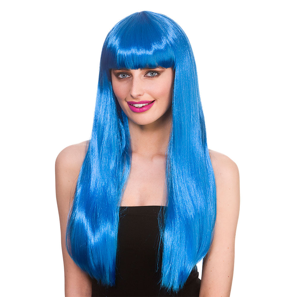 Fantasy Wig Ladies Fancy Dress Costume Accessory Adults Wig Coloured