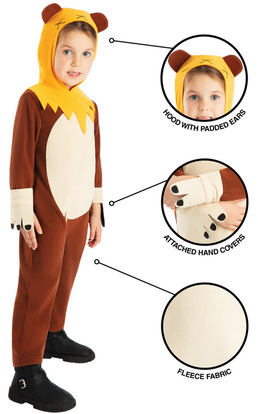 Star Wars Ewok Fancy Dress Costume Kids Official Outfit Boys Girls Age 1-6