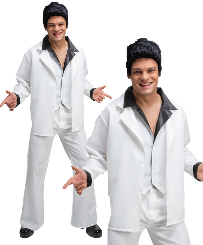 70s Disco Fever Mens Fancy Dress Costume Retro Groovy 1970s Adults Outfit