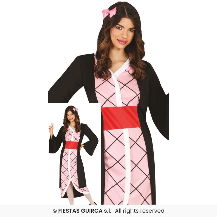 Kimono Fighter Costume Ladies National Dress Chinese Oriental Fancy Dress UK 8-18