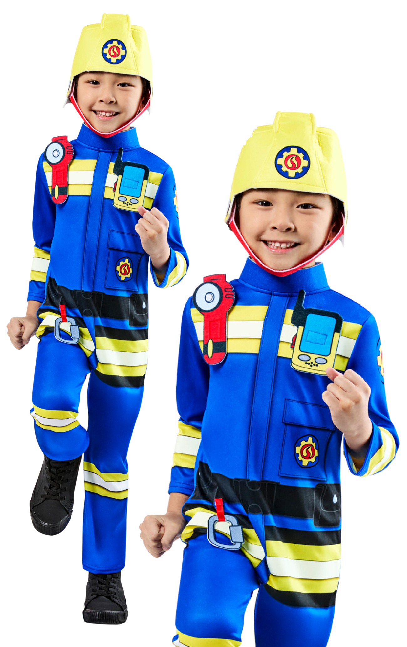 Fireman Sam Costume Childrens Official Cartoon Tv Fancy Dress Outfit Boys Girls