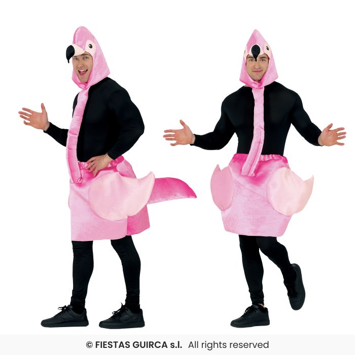 Flamingo Mens Ladies Fancy Dress Costume Tropical Bird Outfit Large