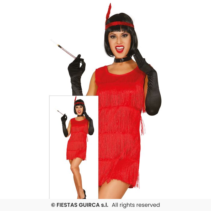 1920s Ladies Flapper Costume Sexy Charleston Flapper Fancy Dress Outfit Red UK 8-18
