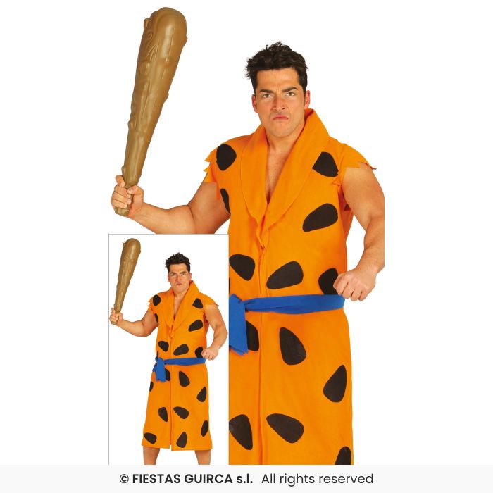 Caveman Costume Mens Kids Cartoon Flint Fancy Dress Outfit Adults Medium-XXL