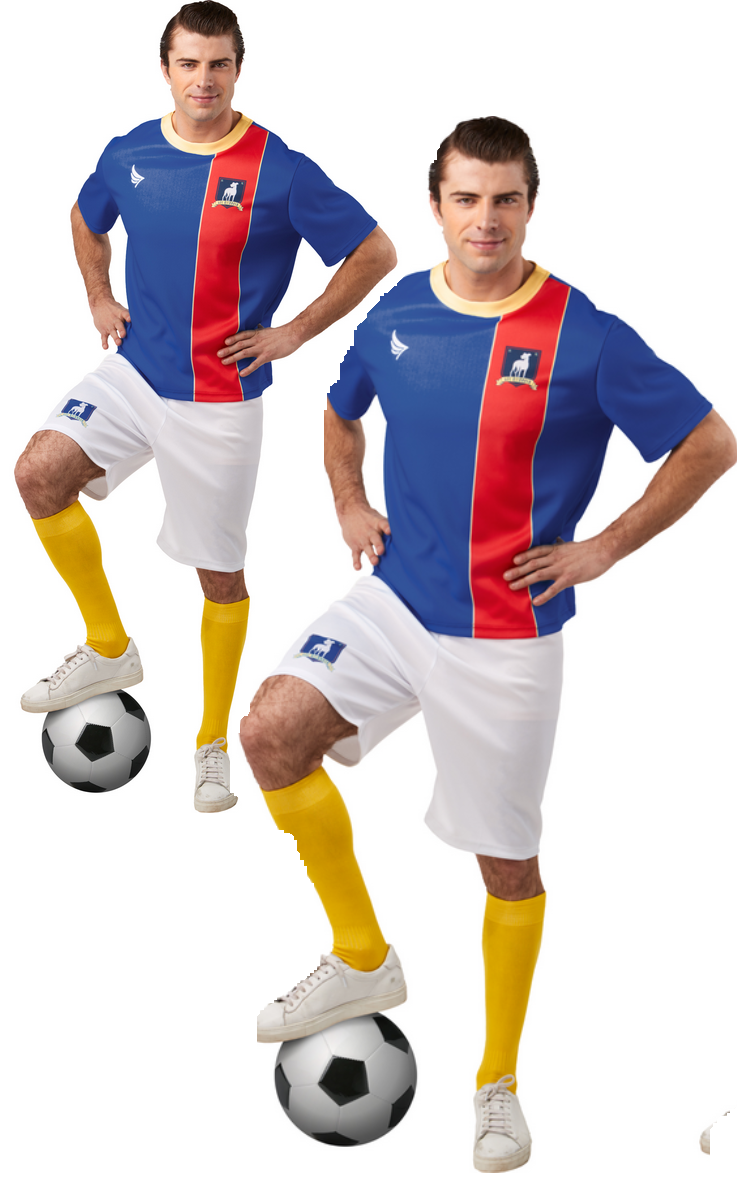 Ted Lasso Football Player Mens Costume AFC Richmond Fancy Dress Adults