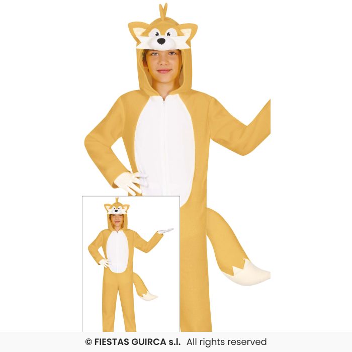 Hedgehog Costume Retro Video Gaming Fancy Dress Outfit Kids Beige Age 3-12