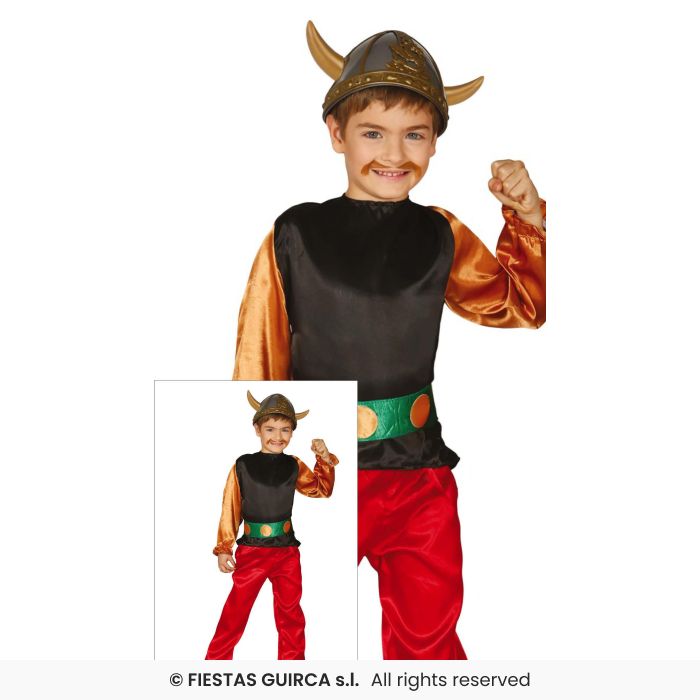 Gaul Soldier Viking Costume Fancy Dress Outfit Kids Strong Gallic Strongman Age 5-9