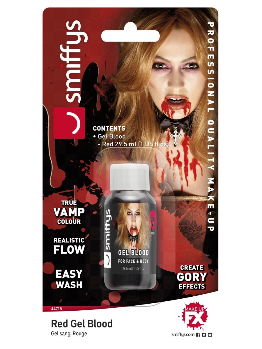 Red Thick Gel Blood 1oz Halloween Make Up Face Paint Fancy Dress Accessory