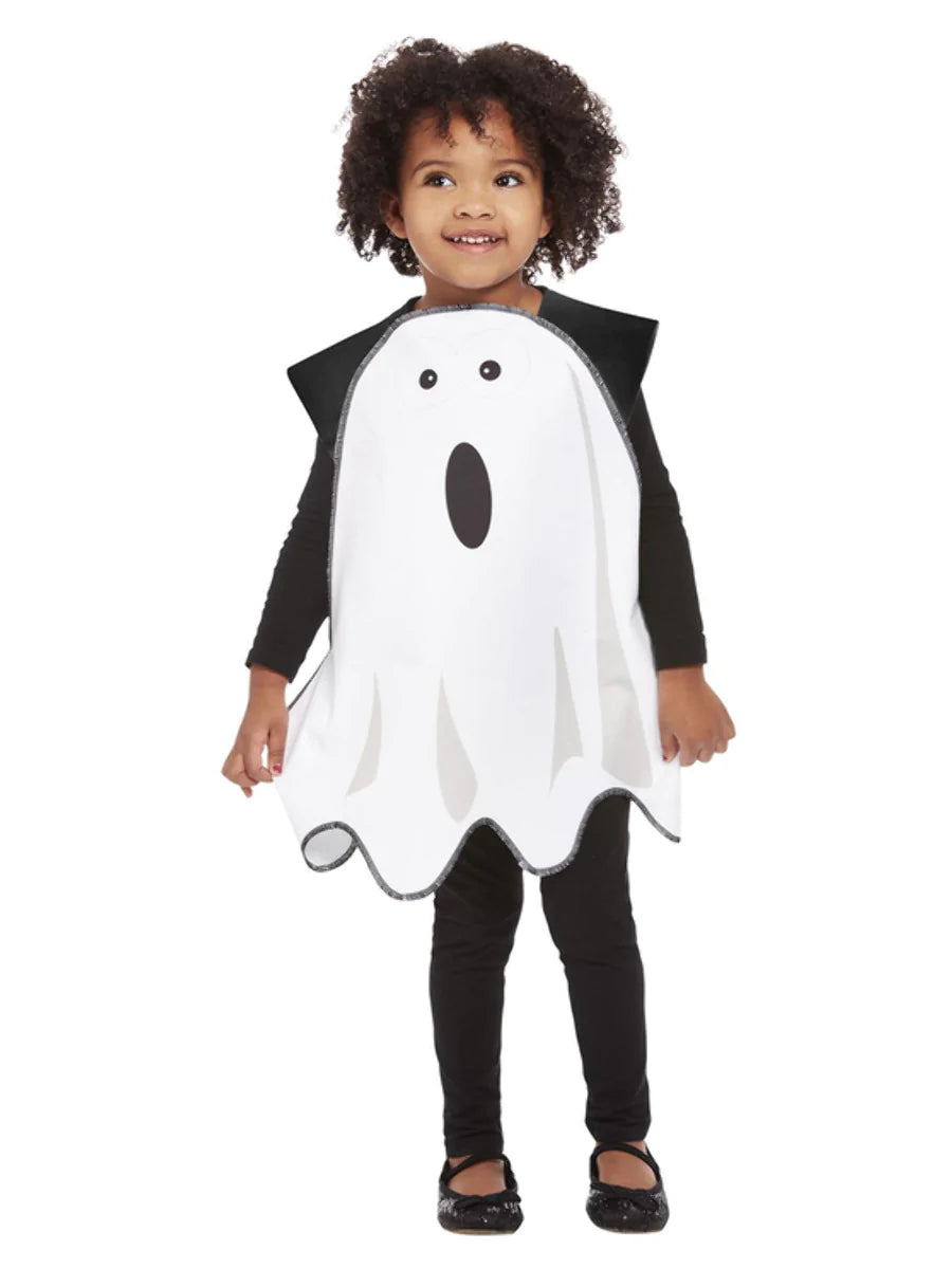 Childrens Ghost Tabard Halloween Ghost Toddlers Fancy Dress Cosutme Age 1-2
