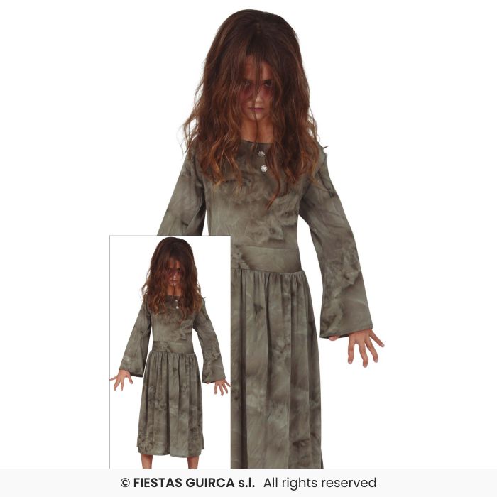 Ghost Girls Sinister Sister Scary Zombie Girl Halloween Fancy Dress Costume Age 3-12