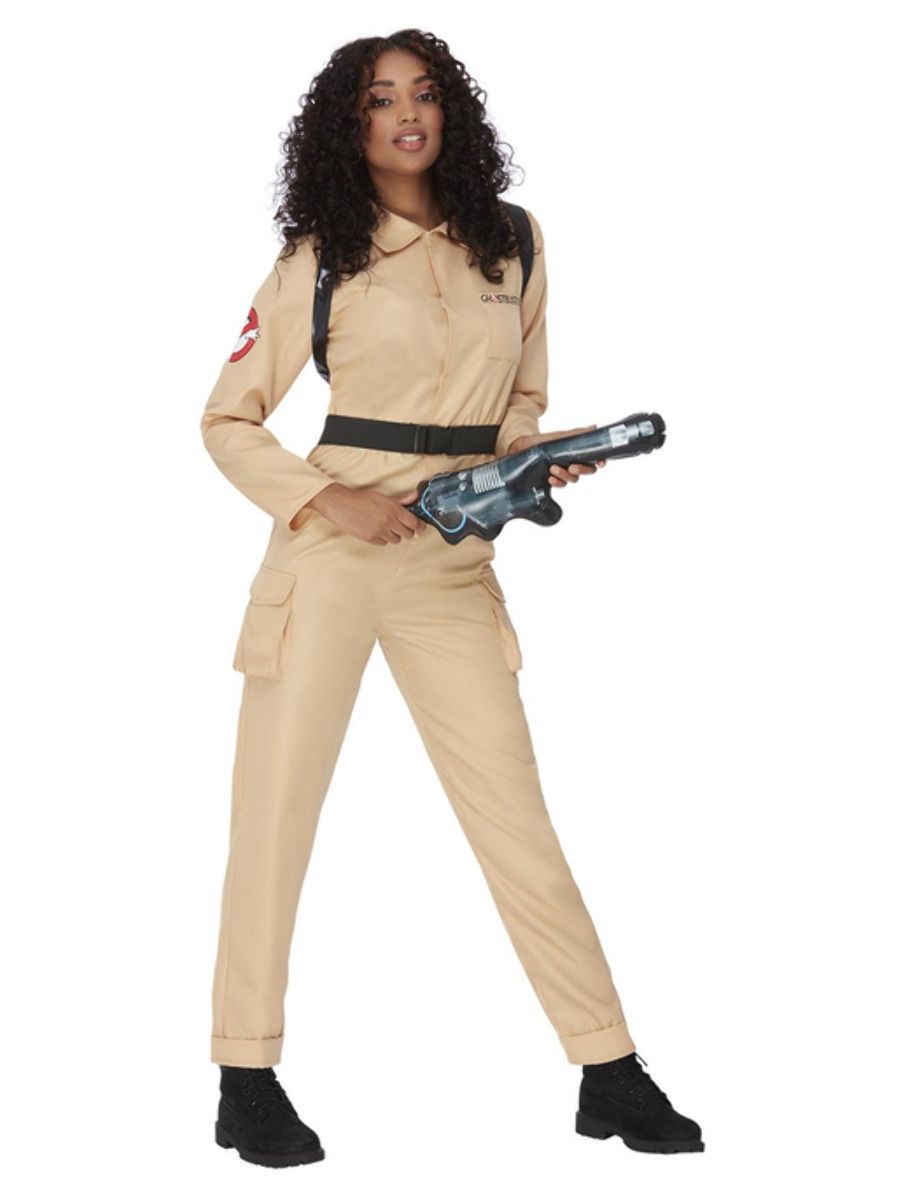 Ghostbusters Ladies Costume Jumpsuit Adults Ghostbuster Fancy Dress Outfit