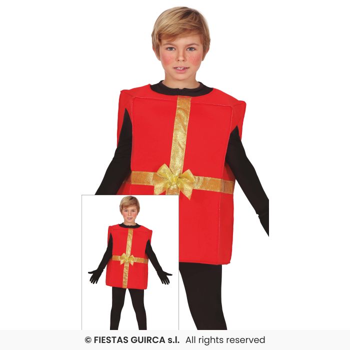 Kids Parcel Costume Christmas Novelty Gift Fancy Dress Outfit Boys Girls Age 7-9