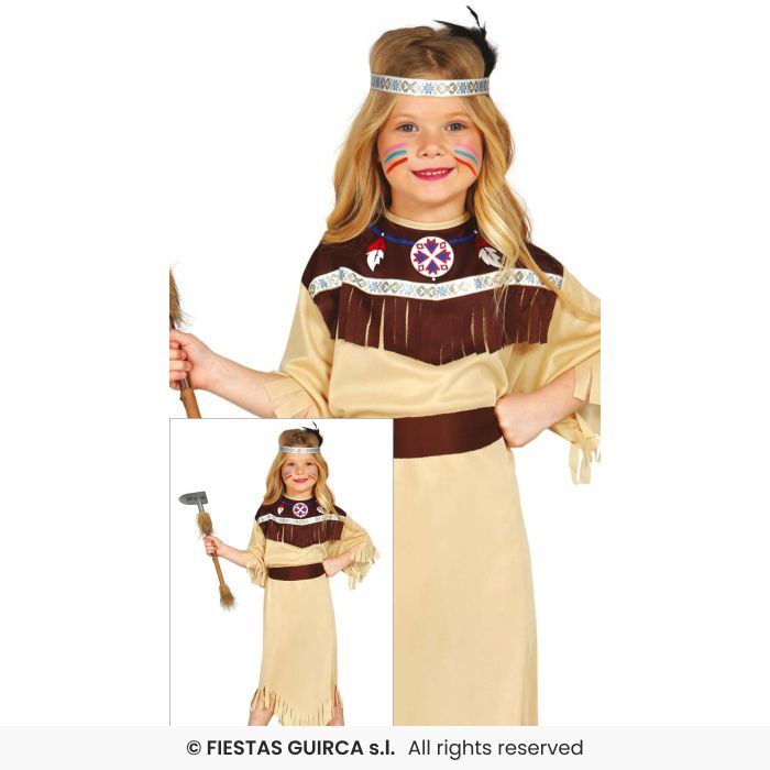 Cherokee Indian Wild West Western Fancy Dress Costume Kids Education Girls Age 3-13
