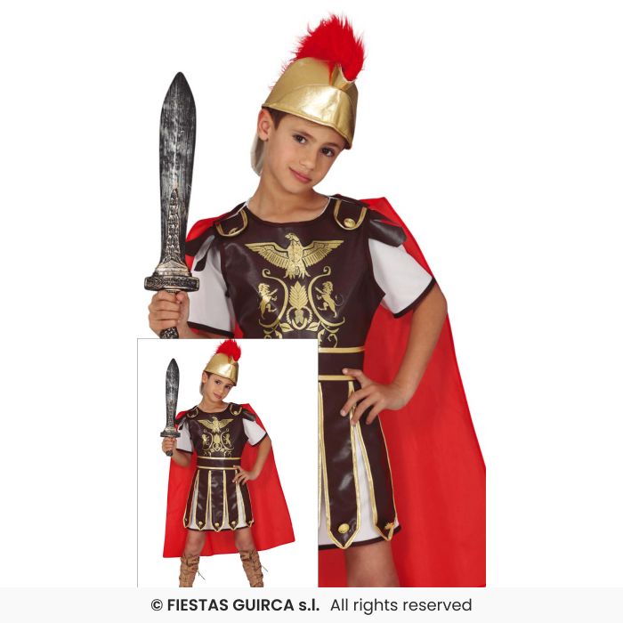 Gladiator Costume Roman Centurion Deluxe Fancy Dress Outfit Kids Book Day Age 5-12