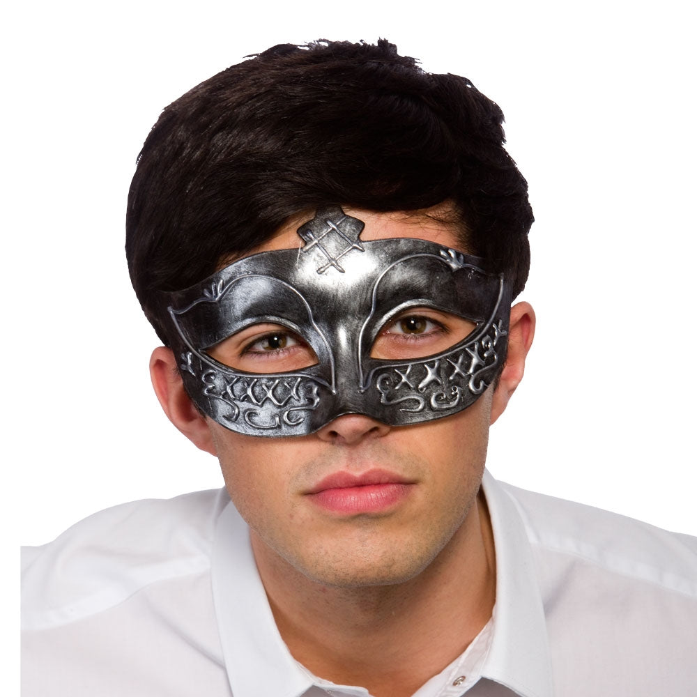 Mens Gladiator Fancy Dress Face Mask Gladiators Mask Gold Or Silver