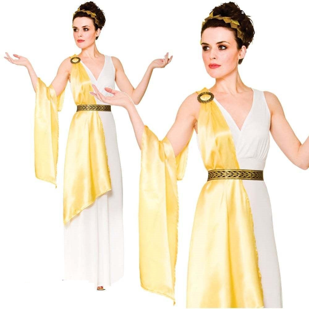 Greek Goddess Womens Ladies Fancy Dress Adult Costume Roman Ancient UK –  Kingdom Fancy Dress
