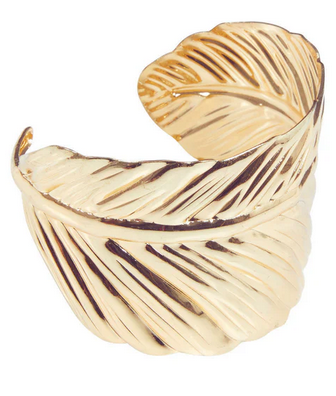 Roman Leaf Gold Bangle Roman Ladies Fancy Dress Accessory Toga Greek