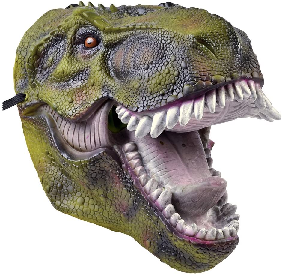 Latex Dinosaur T-Rex Triceratops Velociraptor Dinosaur Head Reptile Party Mask Adults Mens