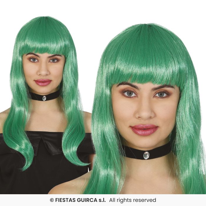 Adult Ladies Long Straight Wig With Fringe Colour Fancy Dress Wig Adults