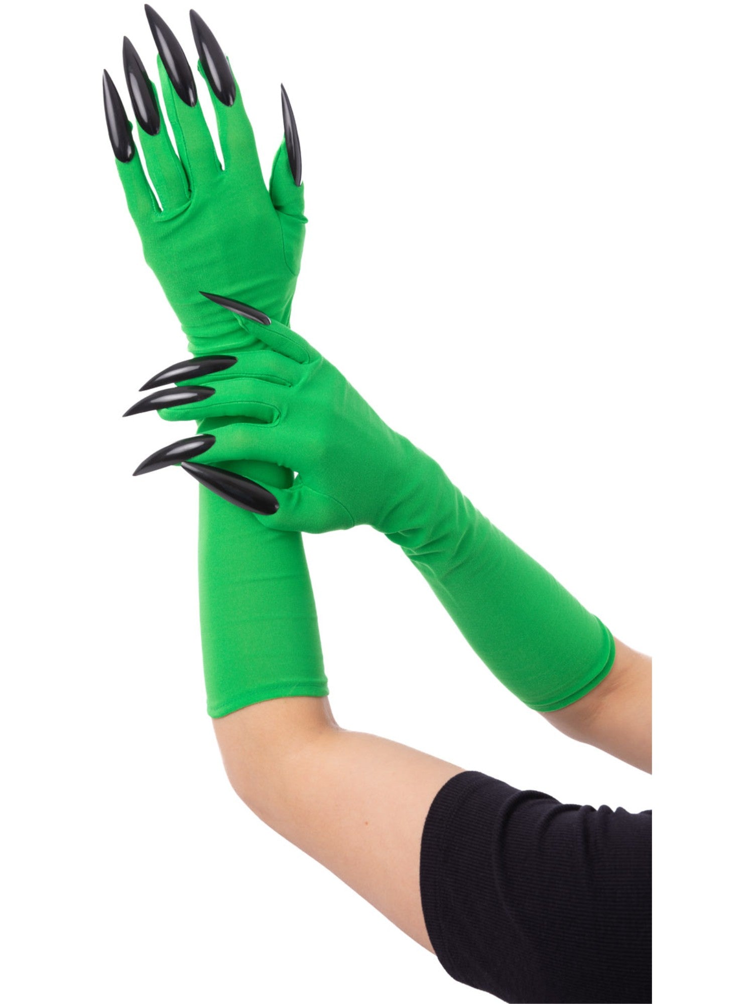 Green Wicked Witch Gloves, with Black Nails Adults Witches Halloween F –  Kingdom Fancy Dress