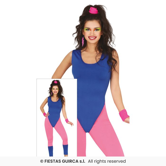 80s Gymnast Costume Ladies Retro Disco Fancy Dress Outfit Aerobics Adults UK 8-18