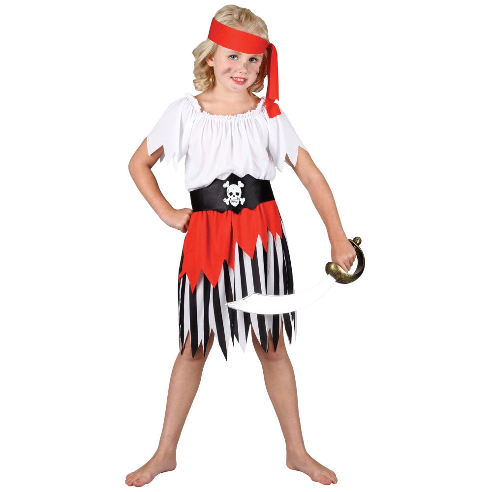 High Seas Pirate Princess Fancy Dress Costume Caribbean Book Day Girls New