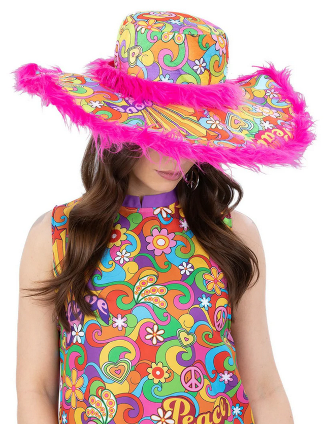 Hippie Hat Summer Of Love Hippie Sun Hat Fancy Dress Accessory 60s 70s