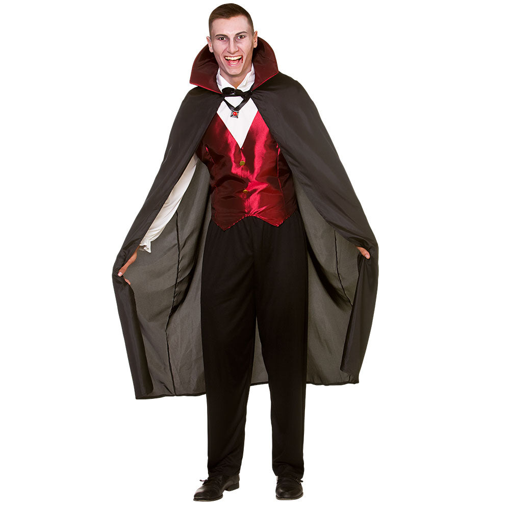 Classic Vampire Mens Halloween Count Dracula Fancy Dress Costume