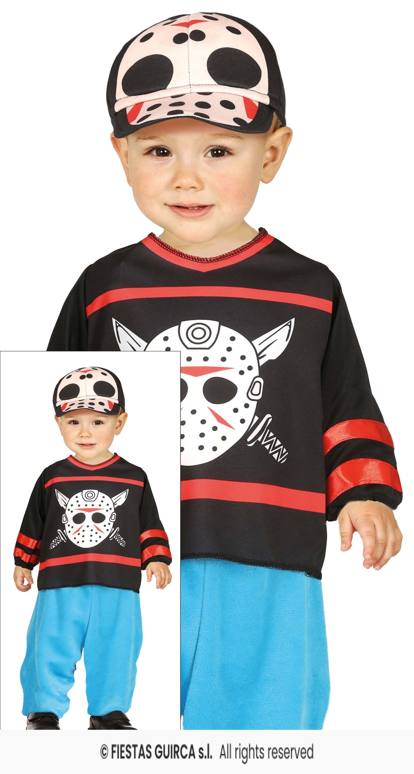 Toddler Hockey Costume Boys Halloween Fancy Dress Outfit Kids + Cap Age 1-3